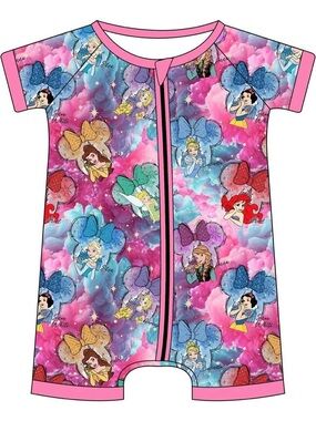 BAMBOO Pink Multicolor Disney Princess Print shortie